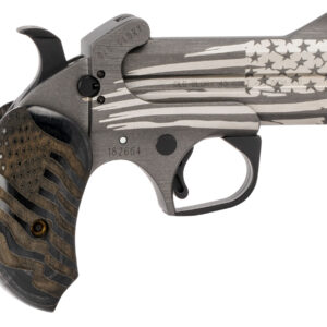 Bond Arms BAOG Old Glory  45 Colt (LC)/410 Gauge 2rd 3.50" Stainless Barrel & Frame w/Cerakote Finished Laser Engraved American Flag, Auto Extractors & Rebounding Hammer, Custom Engraved Extended Blac