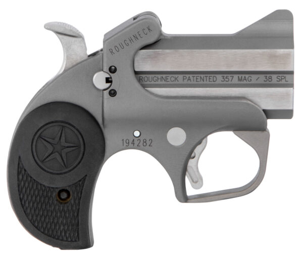 Bond Arms BARN Roughneck  38 Special/357 Mag 2 Shot 2.50" Rough Matte Stainless Steel Barrel & Frame, Black Rubber Grips — view 1