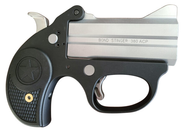 Bond Arms BASL Stinger  380 ACP 2rd 3" Matte Stainless Steel Barrel, Anodized 7075-T6 Aluminum Frame, Rebounding Hammer, Blade Front/Fixed Rear Sights, Rubber Grip, Manual Safety — view 1