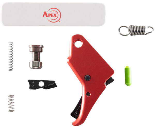 Apex Tactical 100056 Action Enhancement Trigger & Duty/Carry Kit 9mm Luger/40 S&W Red Drop-In Fits S&W M&P Shield — view 1
