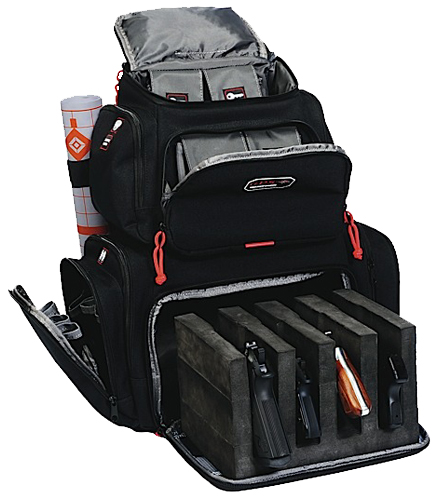 GPS Bags 1711BP Handgunner  Black 1000D Nylon Holds 4 Handguns — view 1