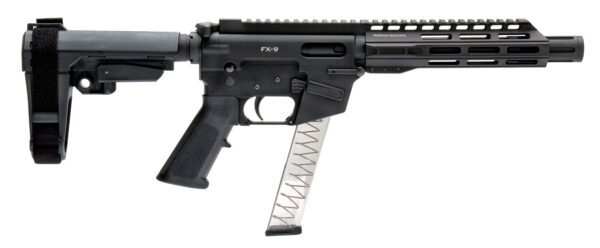 Freedom Ordnance FX-9P8S FX-9  9mm Luger 8" 31+1 Black Anodized Black Polymer SBA3 Pistol Brace — view 1