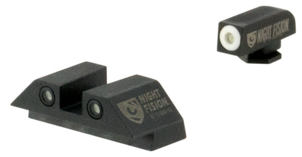 Night Fision GLK001003WGW Tritium Night Sights For Glock  Green Tritium White Outline Front Sight- Green Tritium White Outline Rear Sight Glock 17/17L/19/22 — view 1
