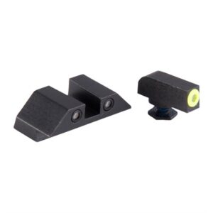 GLOCK 17/19/33/46 YELLOW FRONT & BLACK SQUARE NOTCH REAR