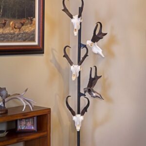 SKULL HOOKER TROPHY TREE W/ 5 - BRACKETS CUSTOMIZABLE DISPLAY — view 3