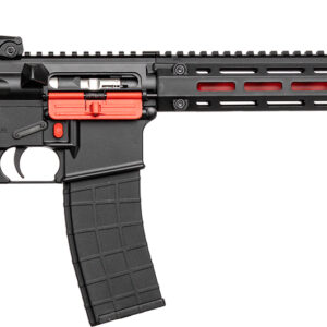 Tippmann Arms A101111 M4 Redline MSR 22 LR 25+1 16" Red Parkerized Fluted Threaded Barrel, Matte Black/Red Aluminum Receiver w/Picatinny Rail, M-LOK Handguard, Black Adj CAR15 Polymer Stock, Red/Black