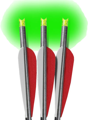 LUMENOK XBOW ARROW 20" BARNETT - HEADHUNTER GREEN CRESCENT 3PK — view 1
