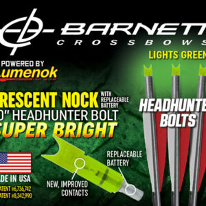 LUMENOK XBOW ARROW 20" BARNETT - HEADHUNTER GREEN CRESCENT 3PK — view 2