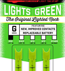 LUMENOK LIGHTED NOCK XBOW GRN - CRESCENT EASTON CARBON 3PK — view 4