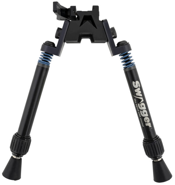 Swagger SWAGBPSFR10 SFR10 Flex to Rigid QD Bipod with Black Finish, Picatinny Attachment & 6-10.50" Vertical Adjustment — view 1