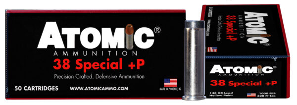 Atomic Ammunition 00419 Pistol Precision Craft 38Special +P 148gr Lead Hollow Point 50 Per Box/10 Case — view 1