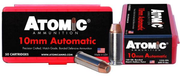 Atomic Ammunition 00432 Pistol Precision Craft 10mmAuto 180gr Bonded Match Hollow Point 50 Per Box/10 Case — view 1