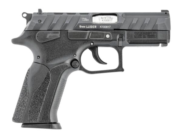 Grand Power 8588005808651 P1 Mk23 9mm Luger 15+1 3.66" 9mm Luger 12+1 3.66" Stainless Rotating Barrel, Black Optic Ready/Serrated Slide, Black Frame w/Accessory Rail, Interchangeable Backstrap, Ambide — view 1