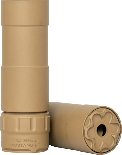 RUGGED SUPPRESSORS MUSTANG 22 - KEYED BAFFLES CERAKOTE FDE — view 1