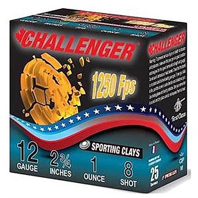 SPORTING CLAY 12 GAUGE 2-3/4'' 1OZ #8 SHOT 1250 FPS 250/CASE — view 1