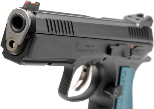 CZ CUSTOM SHADOW 2 ACCU 9MM FS - 17-SHOT BLACK POLY BLUE GRIPS — view 1