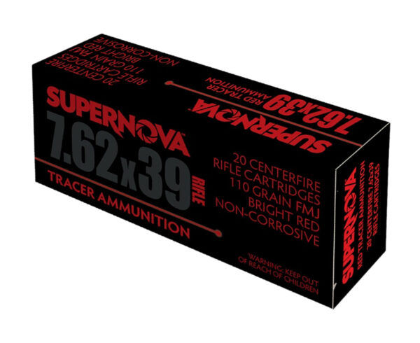 Supernova PMSN762R Red Tracer  7.62mm 110 gr Full Metal Jacket 20 Per Box/ 50 Cs — view 1