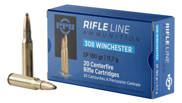 PPU PP3083 Standard Rifle  308Win 180gr Soft Point 20 Per Box/10 Case — view 1