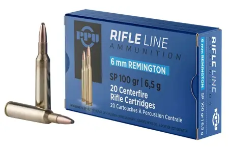 PPU STANDARD RIFLE AMO 6MM REM 100GR SPBT 20RD (10 BOX CASE) — view 1