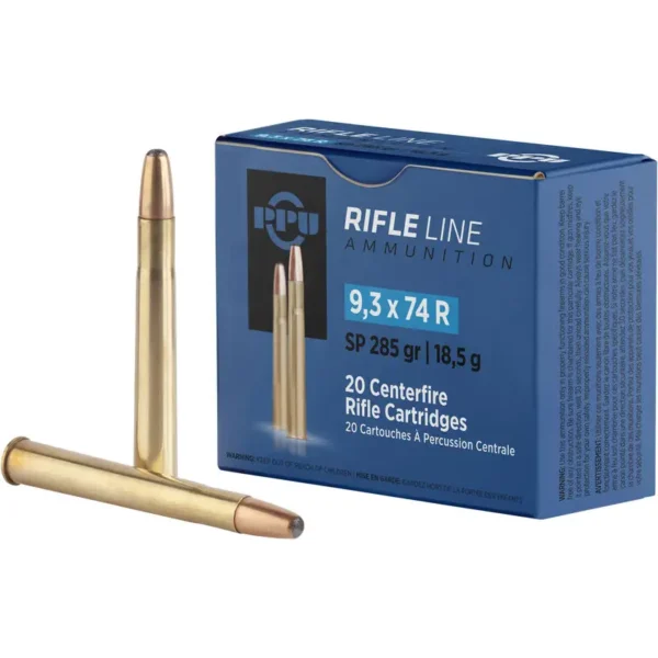 PPU METRIC RIFLE AMO 9.3X74R 285GR SP 20RD (10 BOXES PER CASE) — view 1