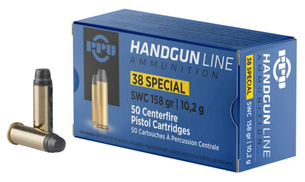 PPU PPH38SS Handgun  38Special 158gr Semi Wadcutter 50 Per Box/10 Case — view 1