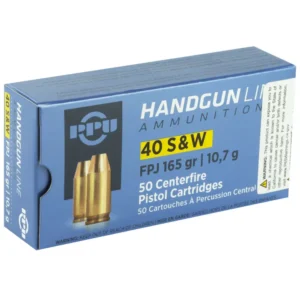 PPU PISTOL AMO 40 S&W 165GR FPJ 50RD (10 BOX CASE)