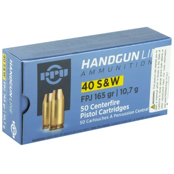 PPU PISTOL AMO 40 S&W 165GR FPJ 50RD (10 BOX CASE) — view 1