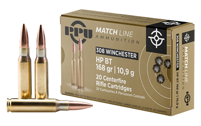 PPU .308 WIN MATCH 168GR HPBT 20/200 — view 1