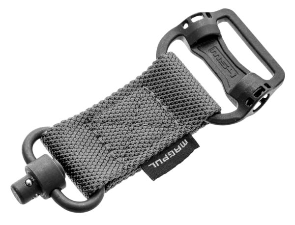 Magpul MAG519-GRY MS1/MS4 Sling Adapter made of Steel with Maganese Phosphate Stealth Gray Finish, Polymer Hardware, Nylon 1.25" Webbing & Two to One-Point Design for AR-15, M4, M16, AK-Platform & AKM — view 1