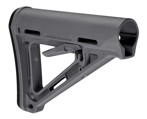 Magpul MAG400-GRY MOE Carbine Stock Stealth Gray Synthetic for AR-15, M16, M4 with Mil-Spec Tube (Tube Not Included) — view 1