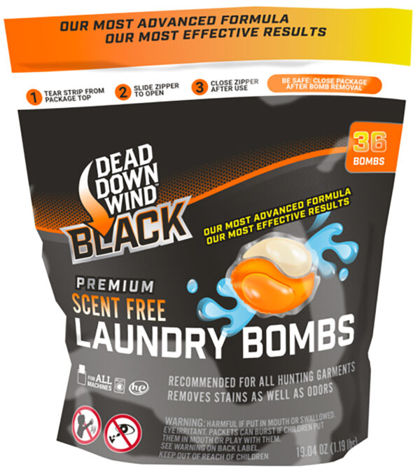 Dead Down Wind 118418 Black Premium Laundry Bombs Odor Eliminator Unscented Scent 36CT — view 1