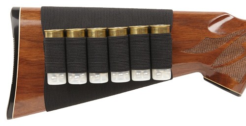 BULLDOG SHOTGUN STOCK SLEEVE - HOLDS 6 SHELLS BLACK NYLON — view 1