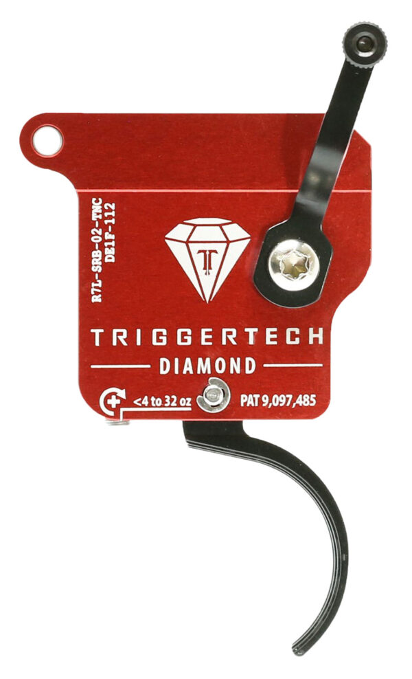 TriggerTech R7LSRB02TNC Diamond Without Bolt Release Curved Trigger Single-Stage Fits Remington 700 Left Hand — view 1