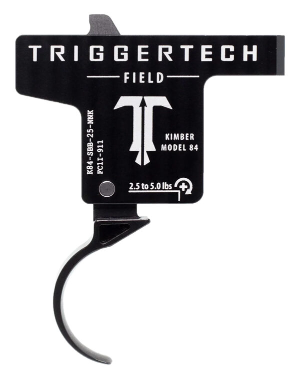 TriggerTech K84SBB25NNK Field  Single-Stage Curved Trigger with 2.50-5 lbs Draw Weight & Black PVD Finish for Kimber M84 — view 1