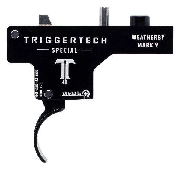 TriggerTech WM5SBB13NBW Special  Single-Stage Curved Trigger with 1-3.50 lbs Draw Weight & Black PVD Finish for Weatherby Mark V — view 1