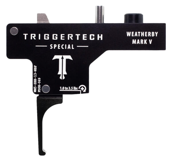 TriggerTech WM5SBB13NBF Special  Single-Stage Flat Trigger with 1-3.50 lbs Draw Weight & Black PVD Finish for Weatherby Mark V — view 1