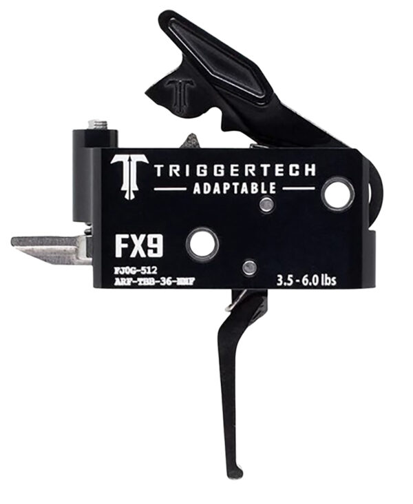 TriggerTech ARFTBB36NNF Adaptable  Two-Stage Flat Trigger with 3.50-6 lbs Draw Weight & Black PVD Finish for FN FX9 — view 1