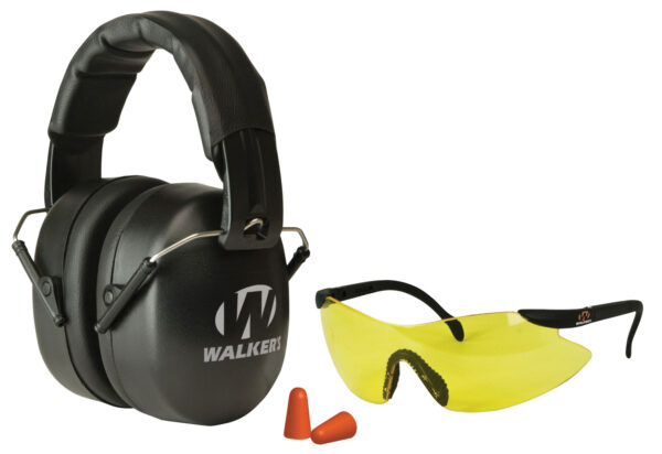 Walker's GWPFM3GFP EXT Range Shooting Muff Combo Kit Includes Foam Ear Plugs, 31 db Over the Head Shooting Muff, Sport Glasses w/Polycarbonate Lens — view 1