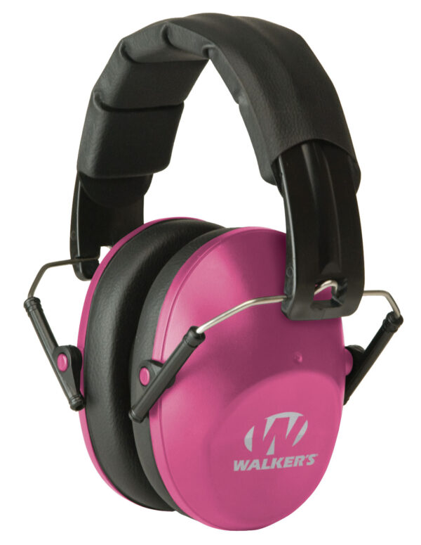 Walker's GWPFPM1PNK Pro Low Profile Passive Muff 22 dB Over the Head Pink/Black Polymer — view 1