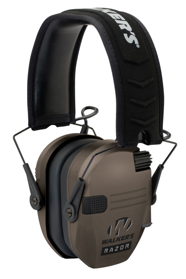 Walker's GWPRSEMFDE Razor Slim Electronic Muff 23 dB Over the Head Flat Dark Earth/Black Polymer — view 1