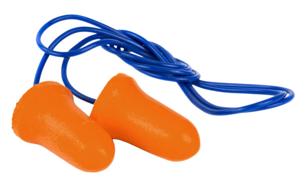 Walker's GWPCORDPLGBKT Corded Foam Ear Plugs 32 dB Orange with Blue Cord 50 Pair — view 1