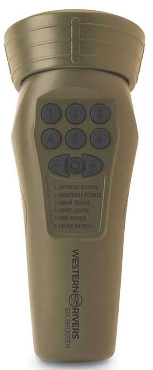 Western Rivers WRC-GC6S Mantis Six Shooter Electronic Call Multiple Sounds Attracts Predators Brown Plastic — view 1