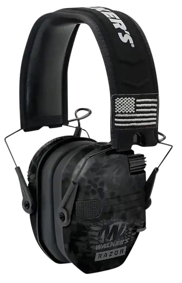 Walker's GWPRSEMPATKPT Razor Patriot Slim Muff 23 dB Over the Head Kryptek Highlander/Black Polymer — view 1