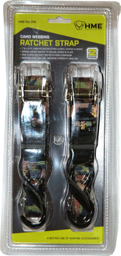 HME RATCHET STRAP 1"X8' - CAMO STRAP 2PK — view 1