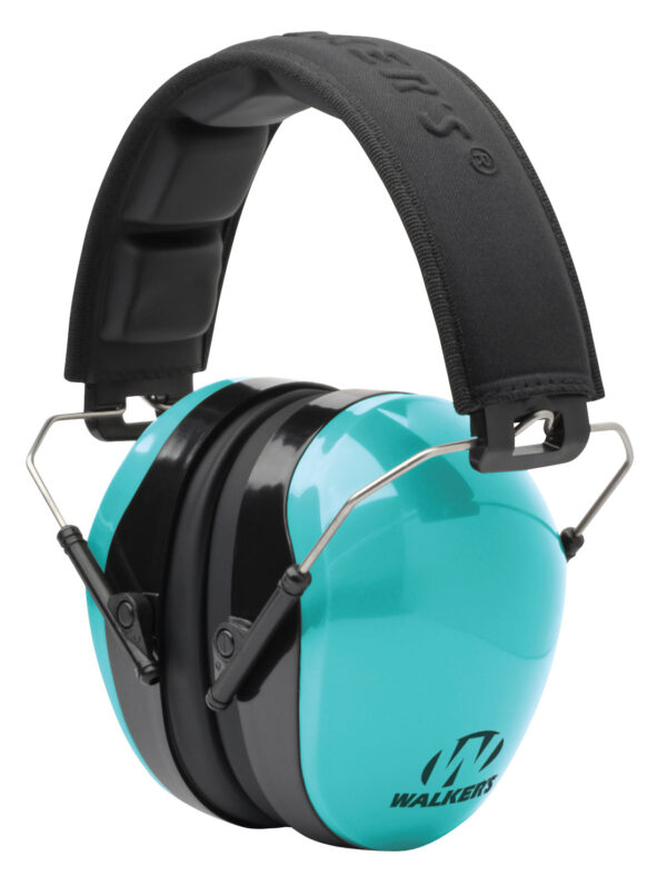Walker's GWPDCPMLTL Advanced Protection Passive Muff 26 dB Over the Head Aqua Blue/Black Polymer — view 1