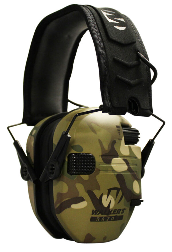 Walker's GWPRSEMMCC Razor Slim Electronic Muff 23 dB Over the Head MultiCam/Black Polymer — view 1