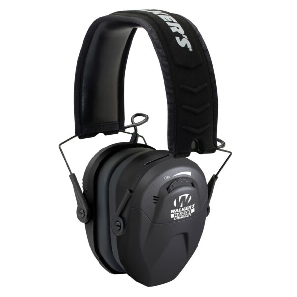 Walker's GWPCRSEM Razor Compact Electronic Muff 23 dB Over the Head Black Polymer Fits Youth/Women — view 1