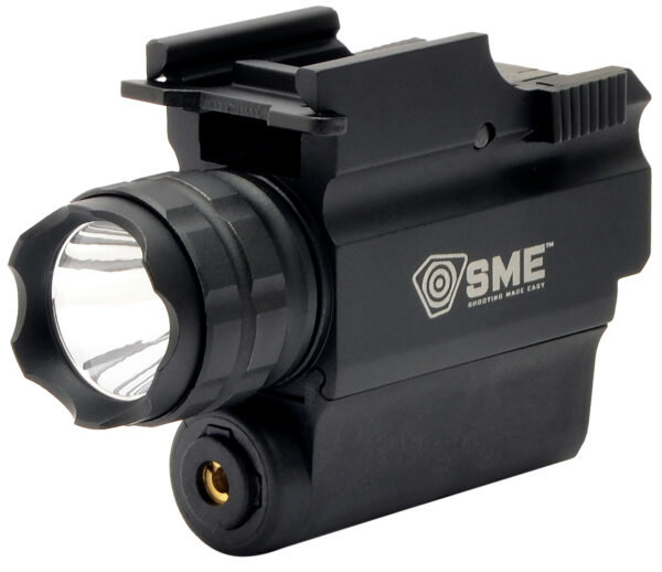 SME SMEWLLP Compact Tactical Handgun LED Light/Laser Combo  Black 250 Lumens White Cree LED Red Laser — view 1