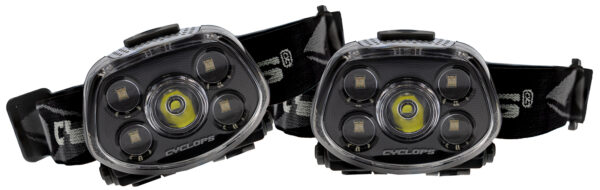 Cyclops CYC-HLFXP-2PK Force XP LED Headlamp  Black 3.2/5.5/15/350 Lumens Red/Green Cree LED — view 1