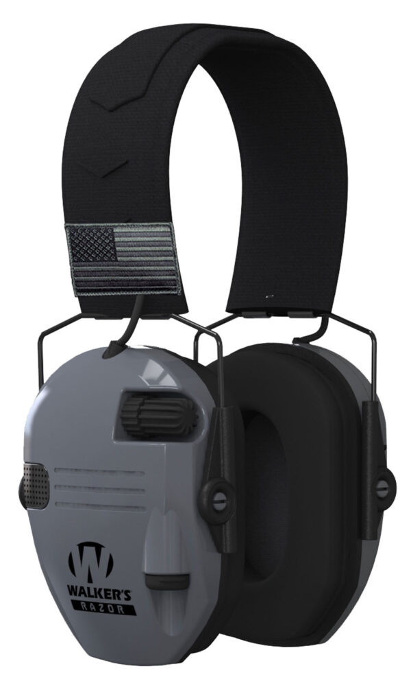 Walker's GWPRSEMPATGY Razor Patriot 23 dB Over the Head Sports South Exclusive Black/Gray Polymer — view 1